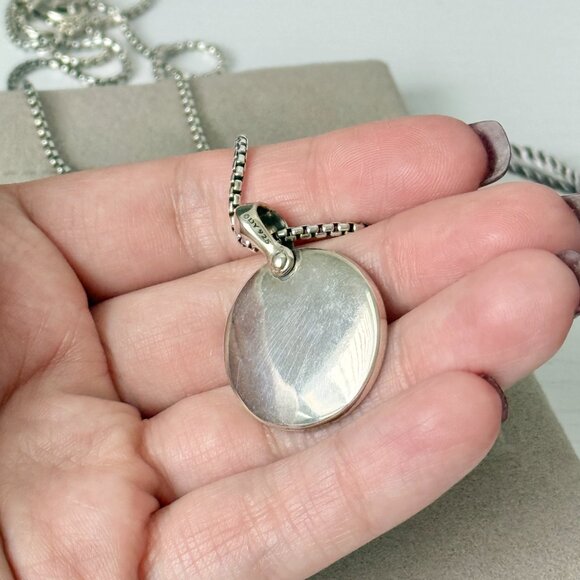 David Yurman Sterling Silver Petrvs Wolf Amulet Necklace with Black Diamonds - Picture 2 of 3